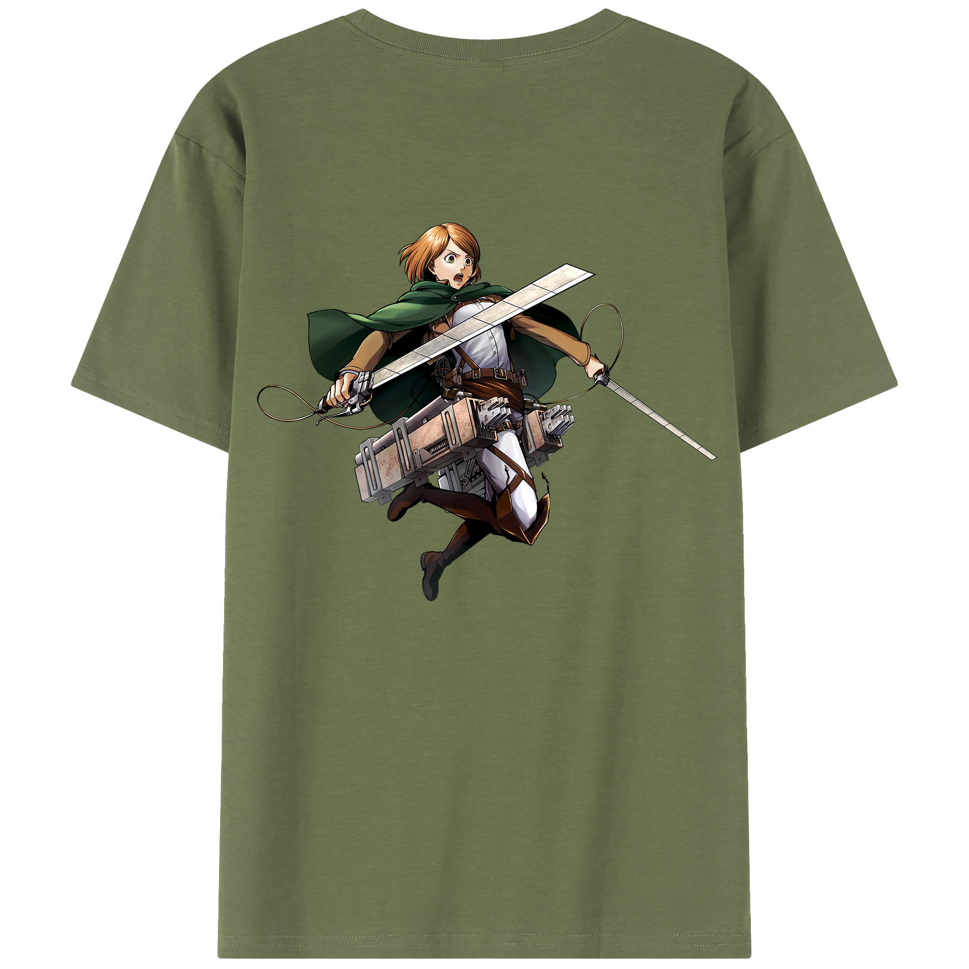 （画像用） 進撃の巨人 ペトラ·ラル Attack on Titan Petra Rall 綿100％半袖Tシャツ（背面プリント）